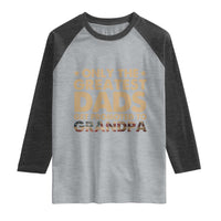 Greatest Dads Get Promoted To Grandpa Raglan Shirt Retro American Flag Fathers Day New Grandpa Gift