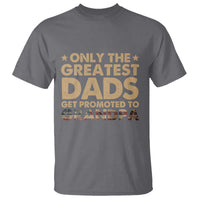 Greatest Dads Get Promoted To Grandpa T Shirt Retro American Flag Fathers Day New Grandpa Gift