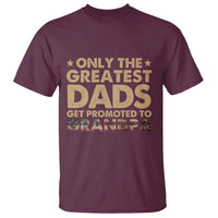 Greatest Dads Get Promoted To Grandpa T Shirt Retro American Flag Fathers Day New Grandpa Gift