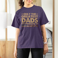 Greatest Dads Get Promoted To Grandpa T Shirt For Women Retro American Flag Fathers Day New Grandpa Gift