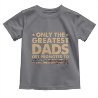 Greatest Dads Get Promoted To Grandpa Toddler T Shirt Retro American Flag Fathers Day New Grandpa Gift
