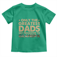 Greatest Dads Get Promoted To Grandpa Toddler T Shirt Retro American Flag Fathers Day New Grandpa Gift