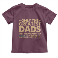 Greatest Dads Get Promoted To Grandpa Toddler T Shirt Retro American Flag Fathers Day New Grandpa Gift