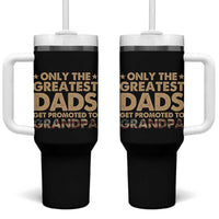 Greatest Dads Get Promoted To Grandpa Tumbler With Handle Retro American Flag Fathers Day New Grandpa Gift