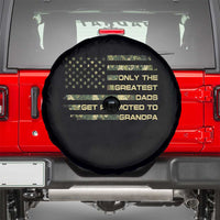 Greatest Dads Get Promoted To Grandpa Spare Tire Cover Retro Camo American Flag New Grandpa Gift