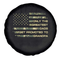 Greatest Dads Get Promoted To Grandpa Spare Tire Cover Retro Camo American Flag New Grandpa Gift