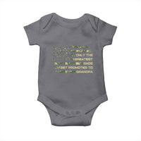 Greatest Dads Get Promoted To Grandpa Baby Onesie Retro Camo American Flag New Grandpa Gift