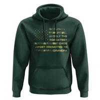 Greatest Dads Get Promoted To Grandpa Hoodie Retro Camo American Flag New Grandpa Gift