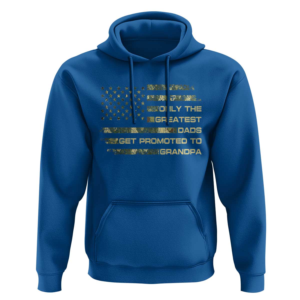 Greatest Dads Get Promoted To Grandpa Hoodie Retro Camo American Flag New Grandpa Gift