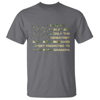 Greatest Dads Get Promoted To Grandpa T Shirt Retro Camo American Flag New Grandpa Gift