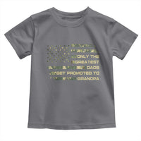 Greatest Dads Get Promoted To Grandpa Toddler T Shirt Retro Camo American Flag New Grandpa Gift