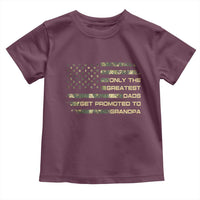 Greatest Dads Get Promoted To Grandpa Toddler T Shirt Retro Camo American Flag New Grandpa Gift