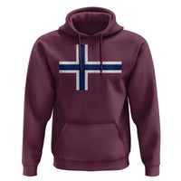 Norway Flag Hoodie Distressed Norwegian Norge Nordic Red White Blue Symbol
