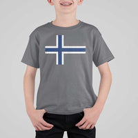 Norway Flag T Shirt For Kid Distressed Norwegian Norge Nordic Red White Blue Symbol