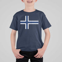 Norway Flag T Shirt For Kid Distressed Norwegian Norge Nordic Red White Blue Symbol