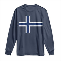 Norway Flag Long Sleeve Shirt Distressed Norwegian Norge Nordic Red White Blue Symbol