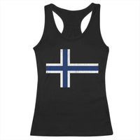 Norway Flag Racerback Tank Top Distressed Norwegian Norge Nordic Red White Blue Symbol