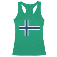 Norway Flag Racerback Tank Top Distressed Norwegian Norge Nordic Red White Blue Symbol