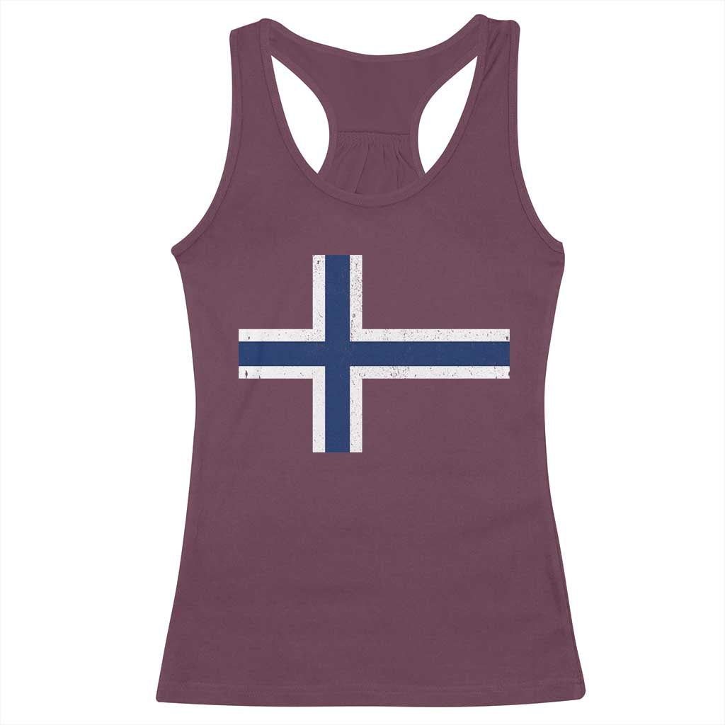Norway Flag Racerback Tank Top Distressed Norwegian Norge Nordic Red White Blue Symbol