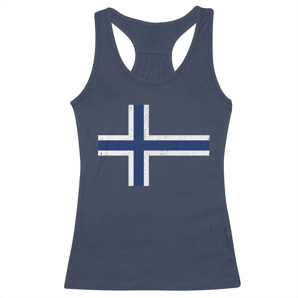 Norway Flag Racerback Tank Top Distressed Norwegian Norge Nordic Red White Blue Symbol