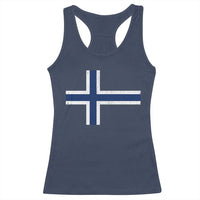 Norway Flag Racerback Tank Top Distressed Norwegian Norge Nordic Red White Blue Symbol