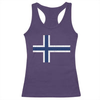 Norway Flag Racerback Tank Top Distressed Norwegian Norge Nordic Red White Blue Symbol