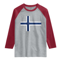 Norway Flag Raglan Shirt Distressed Norwegian Norge Nordic Red White Blue Symbol
