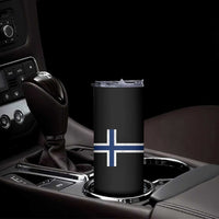 Norway Flag Skinny Tumbler Distressed Norwegian Norge Nordic Red White Blue Symbol