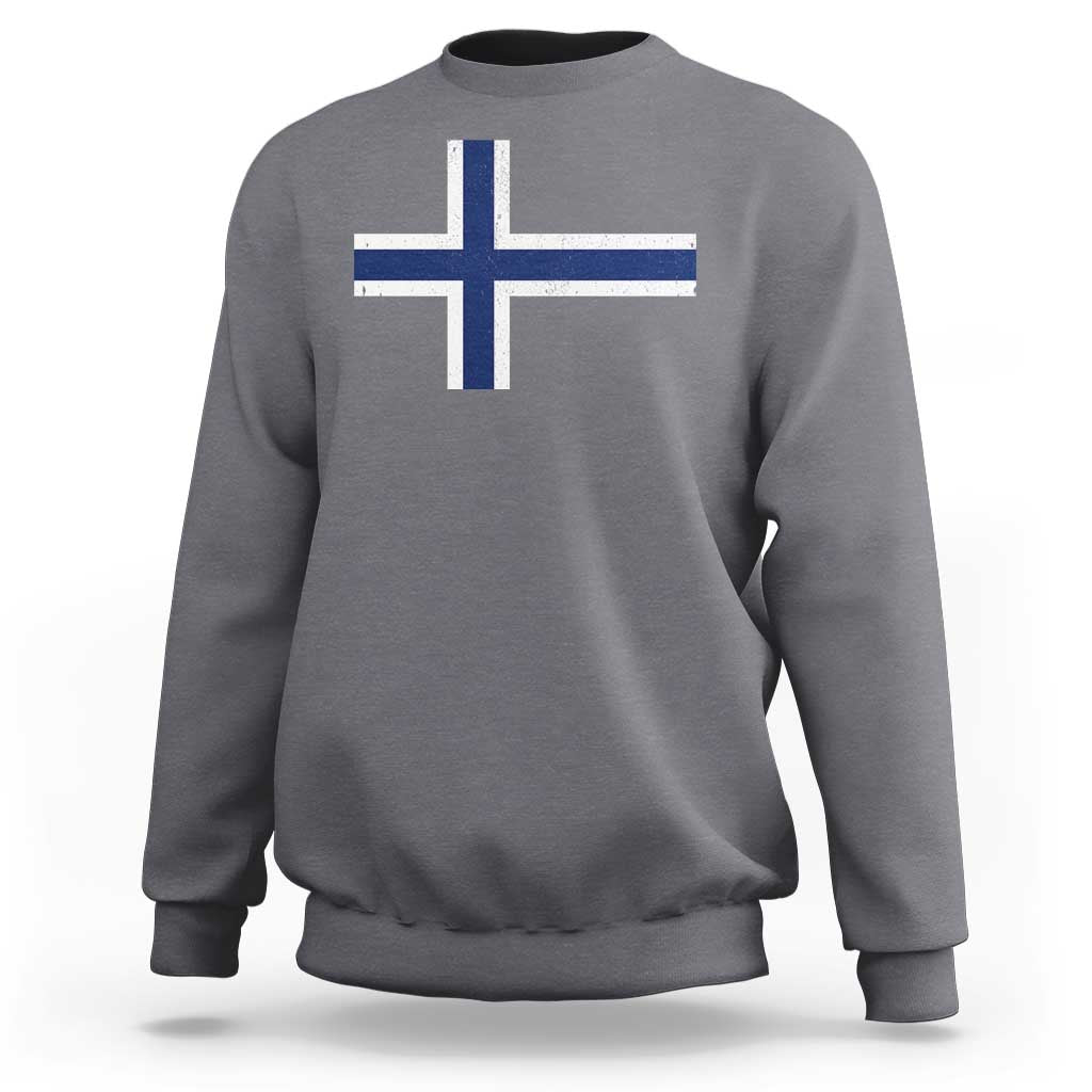 Norway Flag Sweatshirt Distressed Norwegian Norge Nordic Red White Blue Symbol