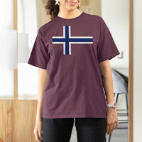 Norway Flag T Shirt For Women Distressed Norwegian Norge Nordic Red White Blue Symbol