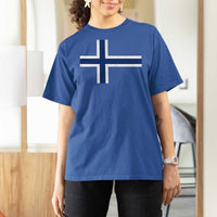 Norway Flag T Shirt For Women Distressed Norwegian Norge Nordic Red White Blue Symbol