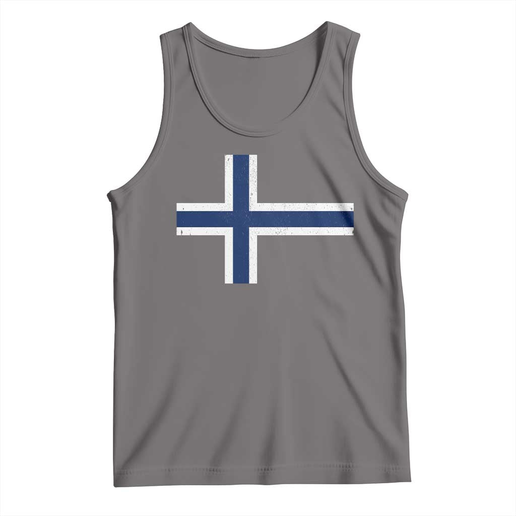 Norway Flag Tank Top Distressed Norwegian Norge Nordic Red White Blue Symbol