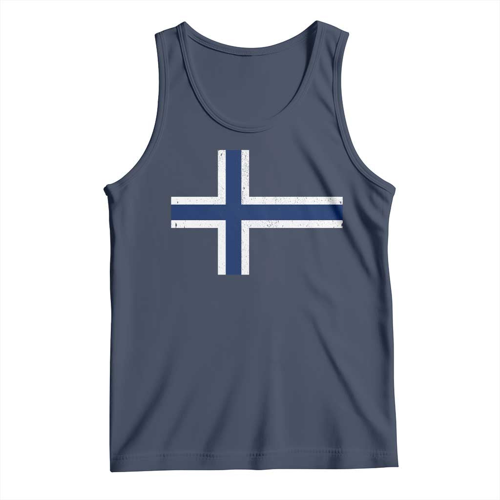Norway Flag Tank Top Distressed Norwegian Norge Nordic Red White Blue Symbol