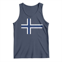 Norway Flag Tank Top Distressed Norwegian Norge Nordic Red White Blue Symbol