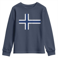 Norway Flag Youth Sweatshirt Distressed Norwegian Norge Nordic Red White Blue Symbol