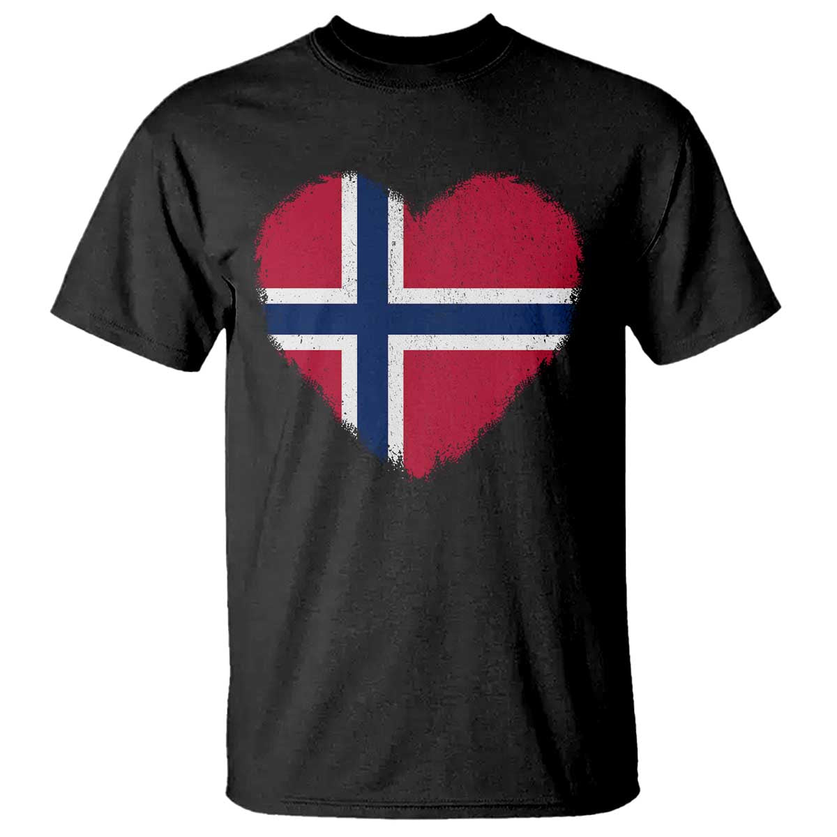 Norway Flag Heart T Shirt Vintage Distressed Norge Norwegian Pride Patriotic Scandinavian Love Graphic