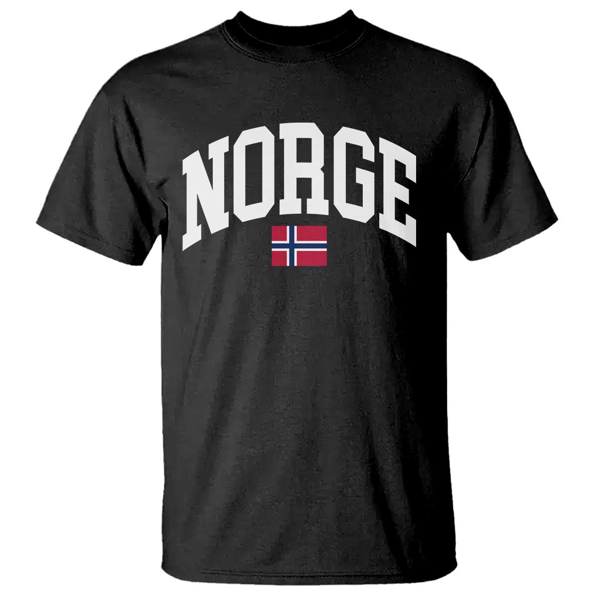 Norge Norway Flag T Shirt Retro Varsity Lettering Norwegian Pride Scandinavian Heritage Graphic