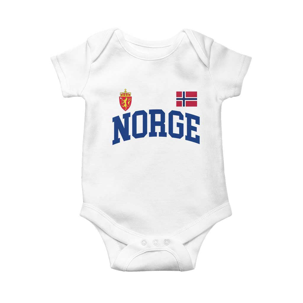 Norge Flag Norway Norwegian Baby Onesie Vintage Retro