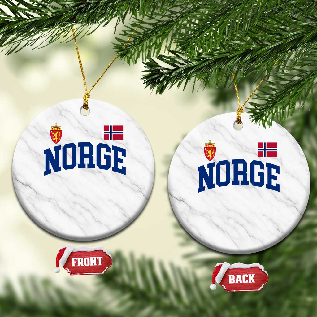 Norge Flag Norway Norwegian Ceramic Ornament Vintage Retro