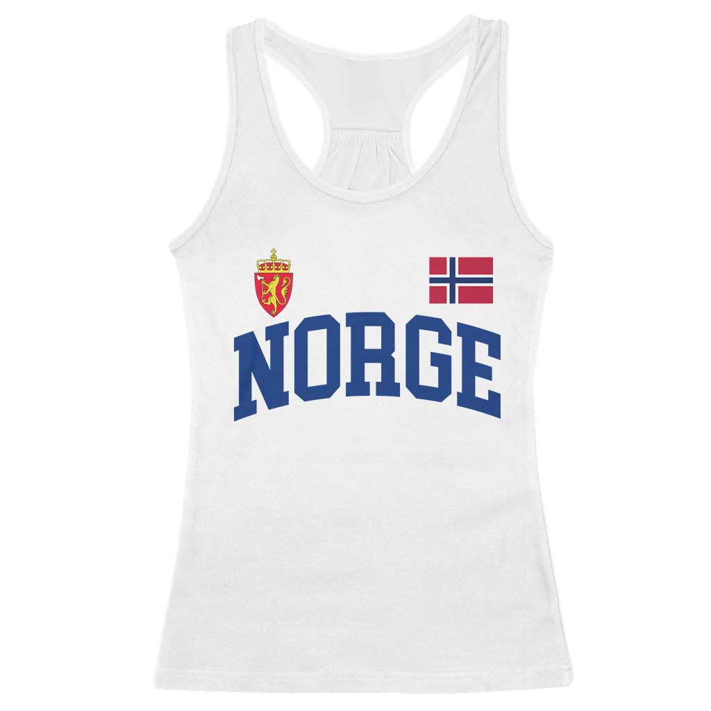 Norge Flag Norway Norwegian Racerback Tank Top Vintage Retro