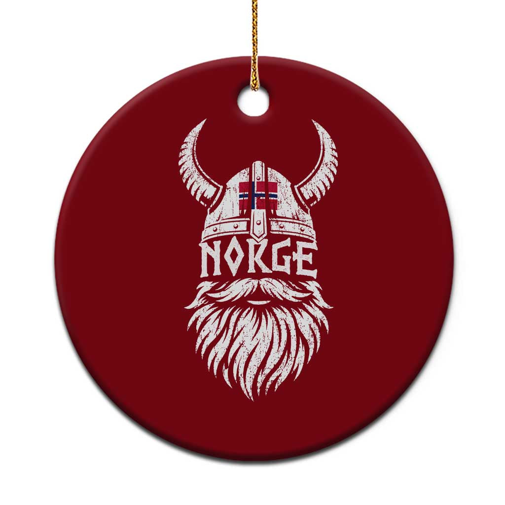 Norge Viking Norway Flag Ceramic Ornament Norwegian Pride Norse Warrior Vintage Graphic
