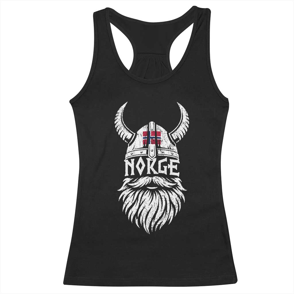 Norge Viking Norway Flag Racerback Tank Top Norwegian Pride Norse Warrior Vintage Graphic