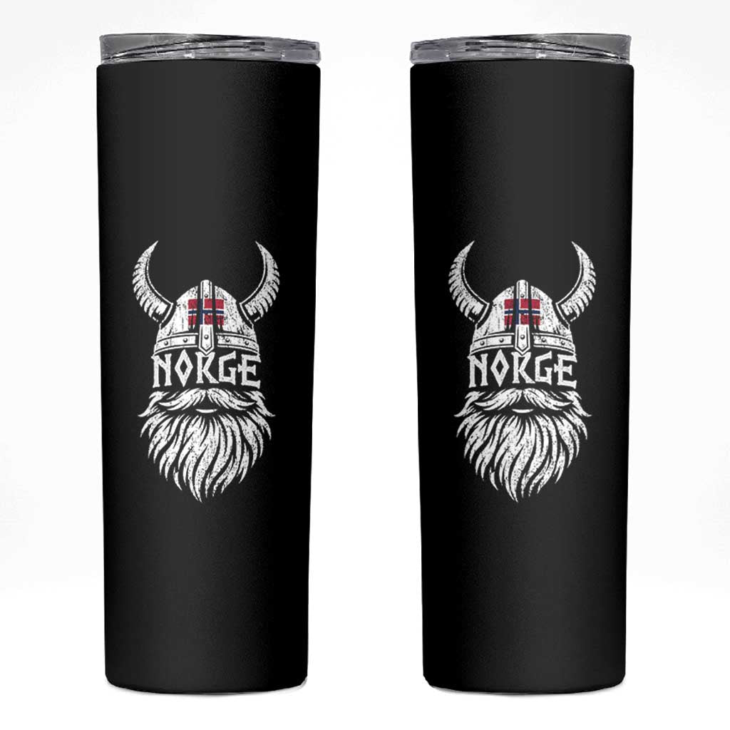 Norge Viking Norway Flag Skinny Tumbler Norwegian Pride Norse Warrior Vintage Graphic