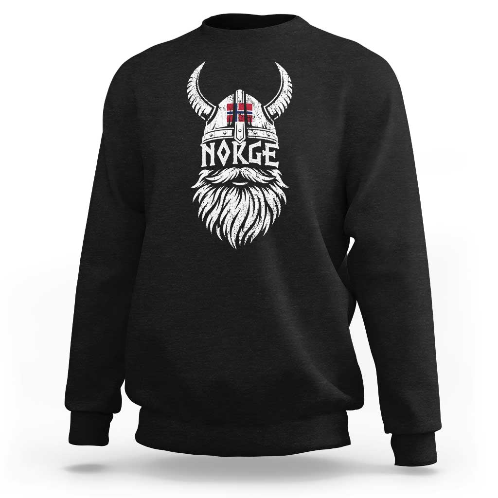 Norge Viking Norway Flag Sweatshirt Norwegian Pride Norse Warrior Vintage Graphic
