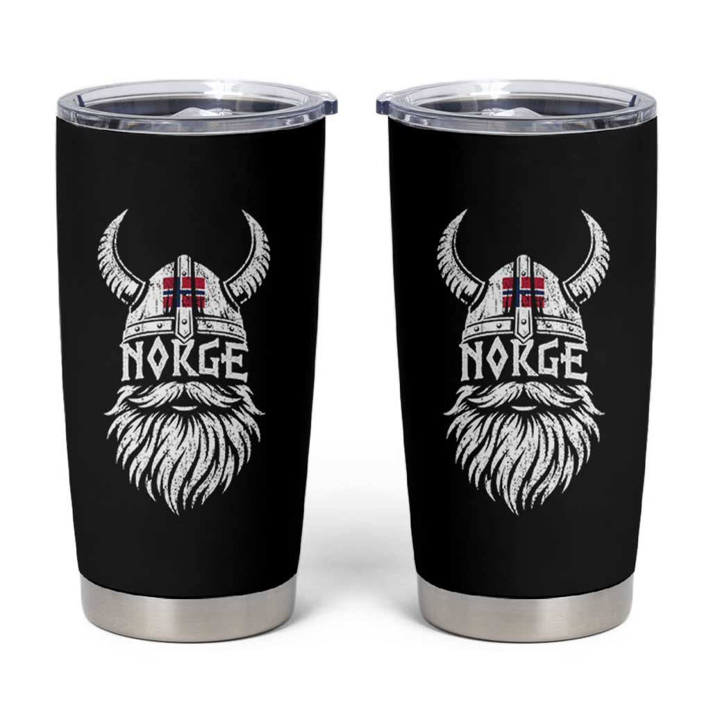 Norge Viking Norway Flag Tumbler Cup Norwegian Pride Norse Warrior Vintage Graphic