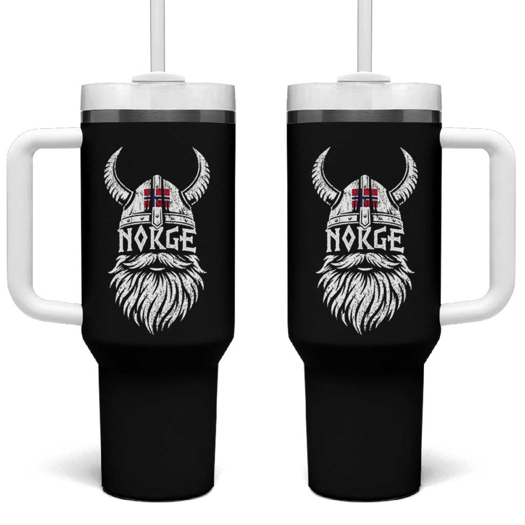 Norge Viking Norway Flag Tumbler With Handle Norwegian Pride Norse Warrior Vintage Graphic