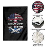American Grown With Scottish Roots Garden Flag Family Heritage USA Scotland Pride Gift