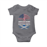 American Grown With Scottish Roots Baby Onesie Family Heritage USA Scotland Pride Gift
