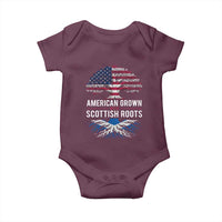 American Grown With Scottish Roots Baby Onesie Family Heritage USA Scotland Pride Gift