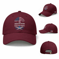 American Grown With Scottish Roots Baseball Cap Family Heritage USA Scotland Pride Gift